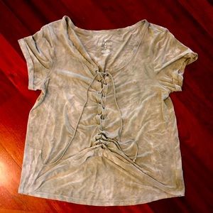 American Eagle marbled olive green shirt-large🍭